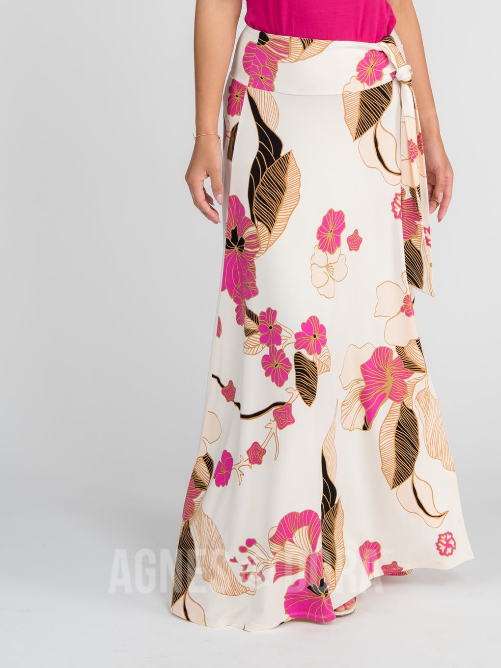 Wrap Maxi Skirt Vintage Botanical