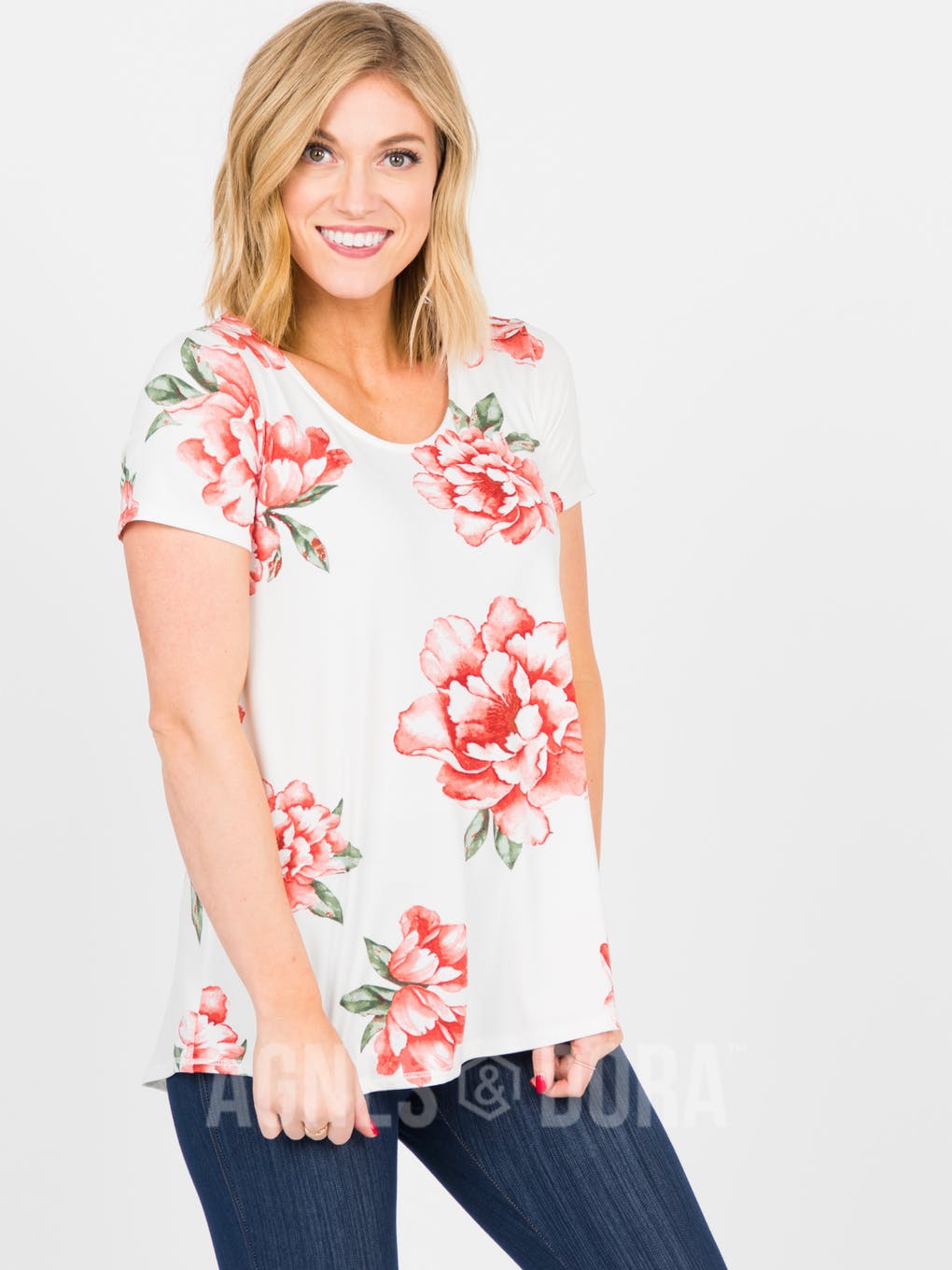 Everyday Tee Ivory/Sienna Floral