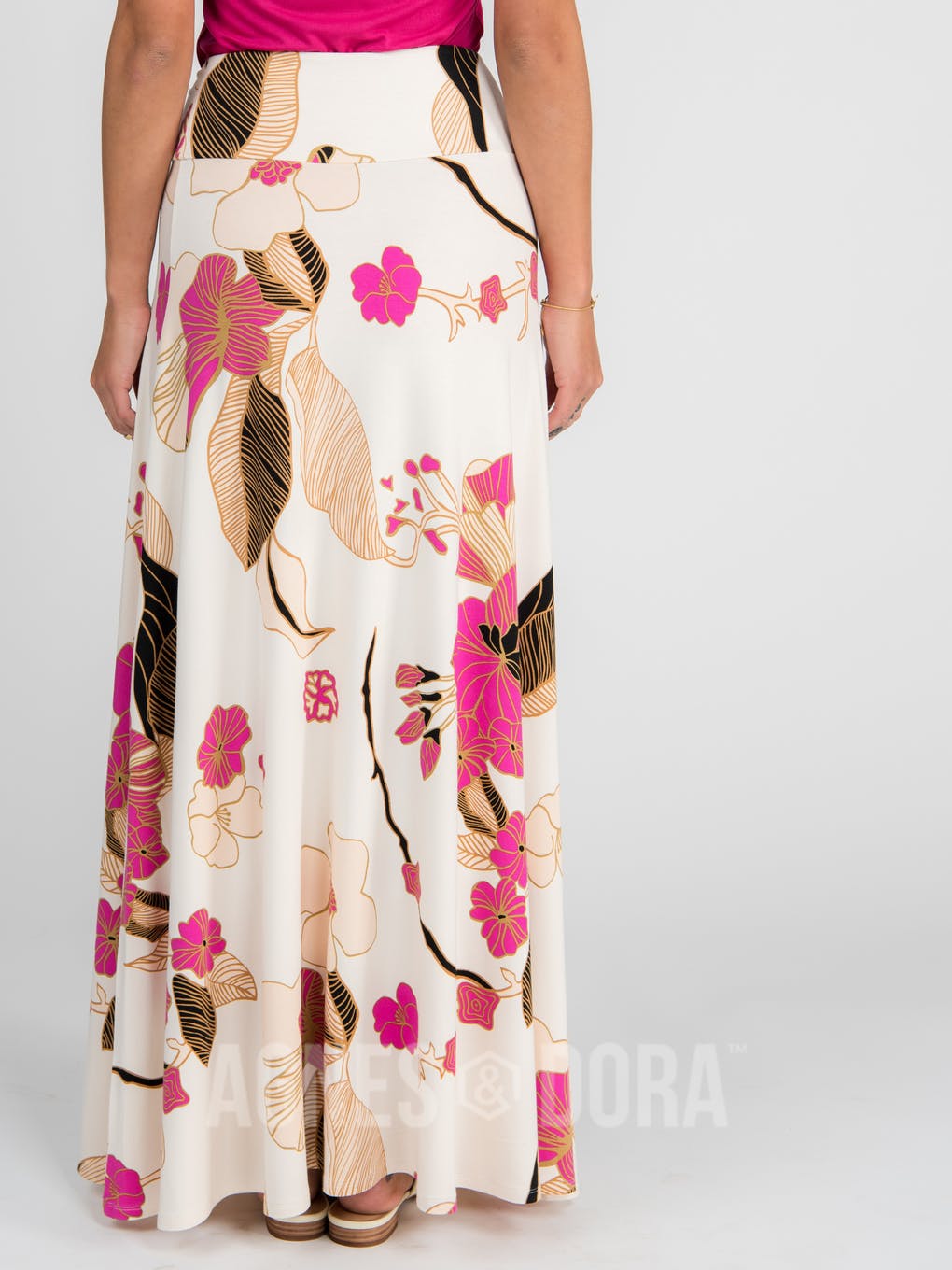 Wrap Maxi Skirt Vintage Botanical