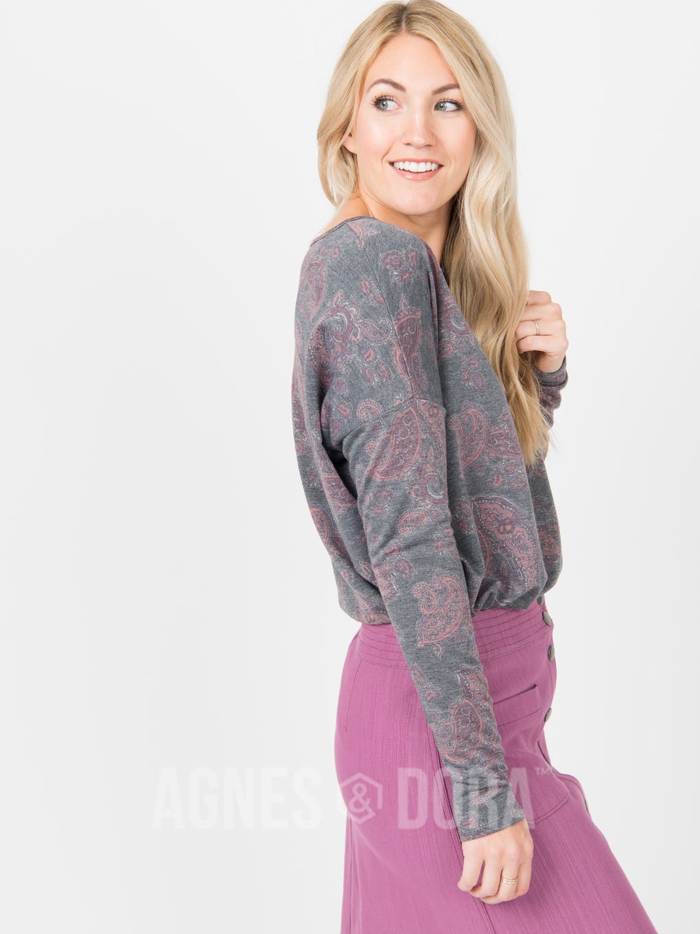 Urban Pullover Charcoal Paisley