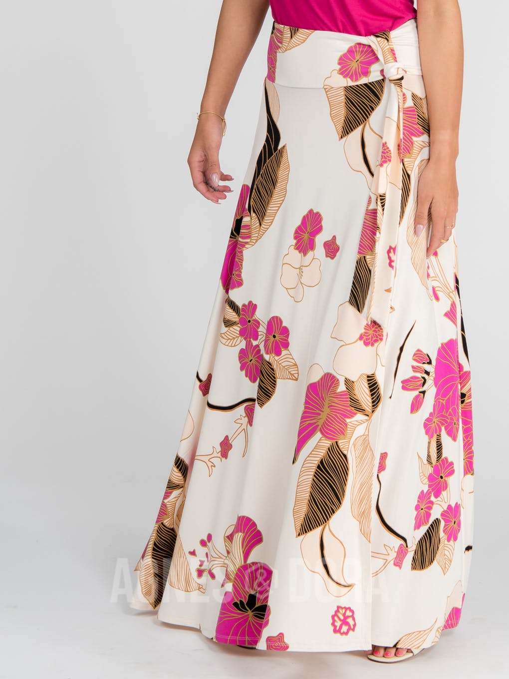 Wrap Maxi Skirt Vintage Botanical