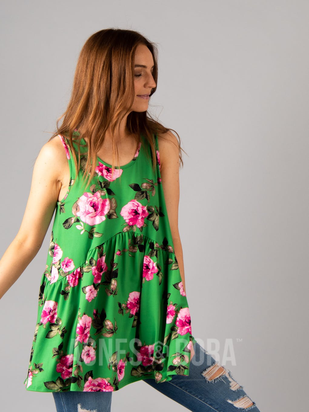 Sleeveless Muse Kelly/Fuchsia Floral