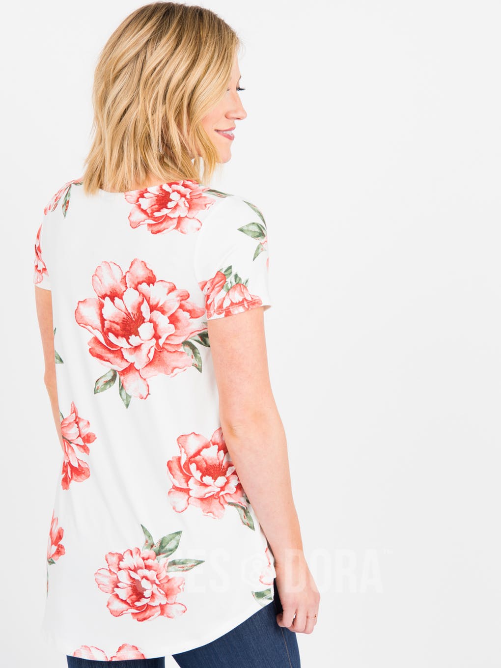 Everyday Tee Ivory/Sienna Floral
