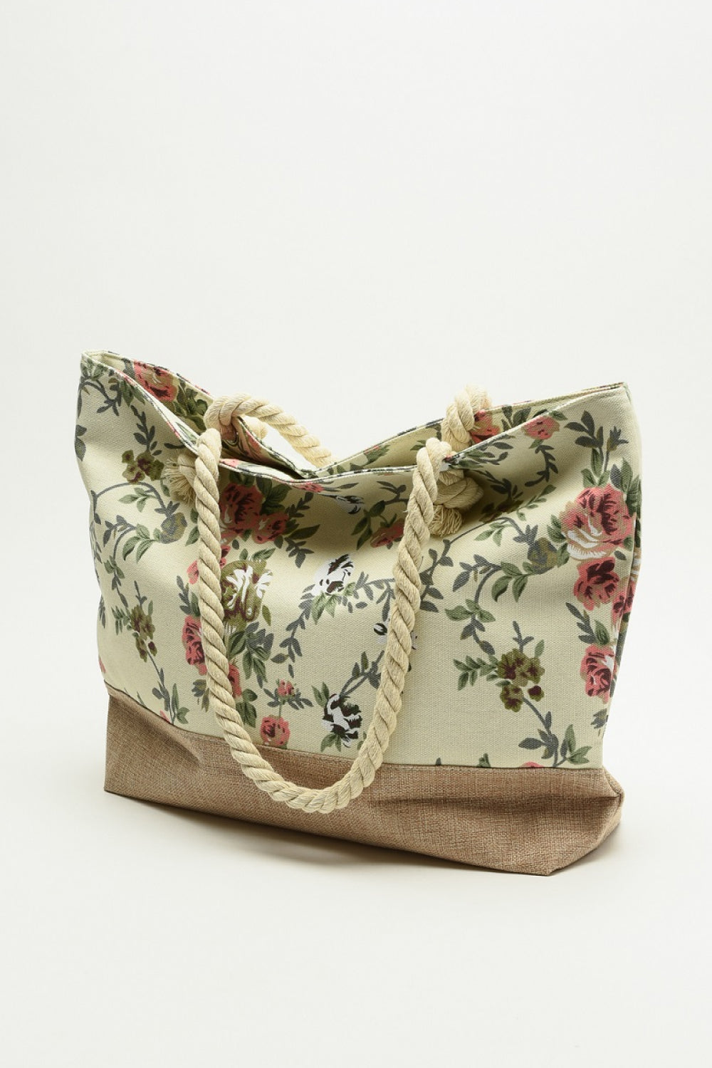 Justin Taylor Floral Rope Handle Tote