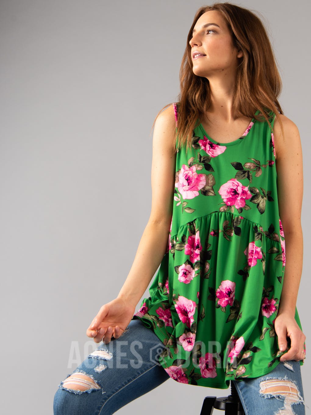 Sleeveless Muse Kelly/Fuchsia Floral