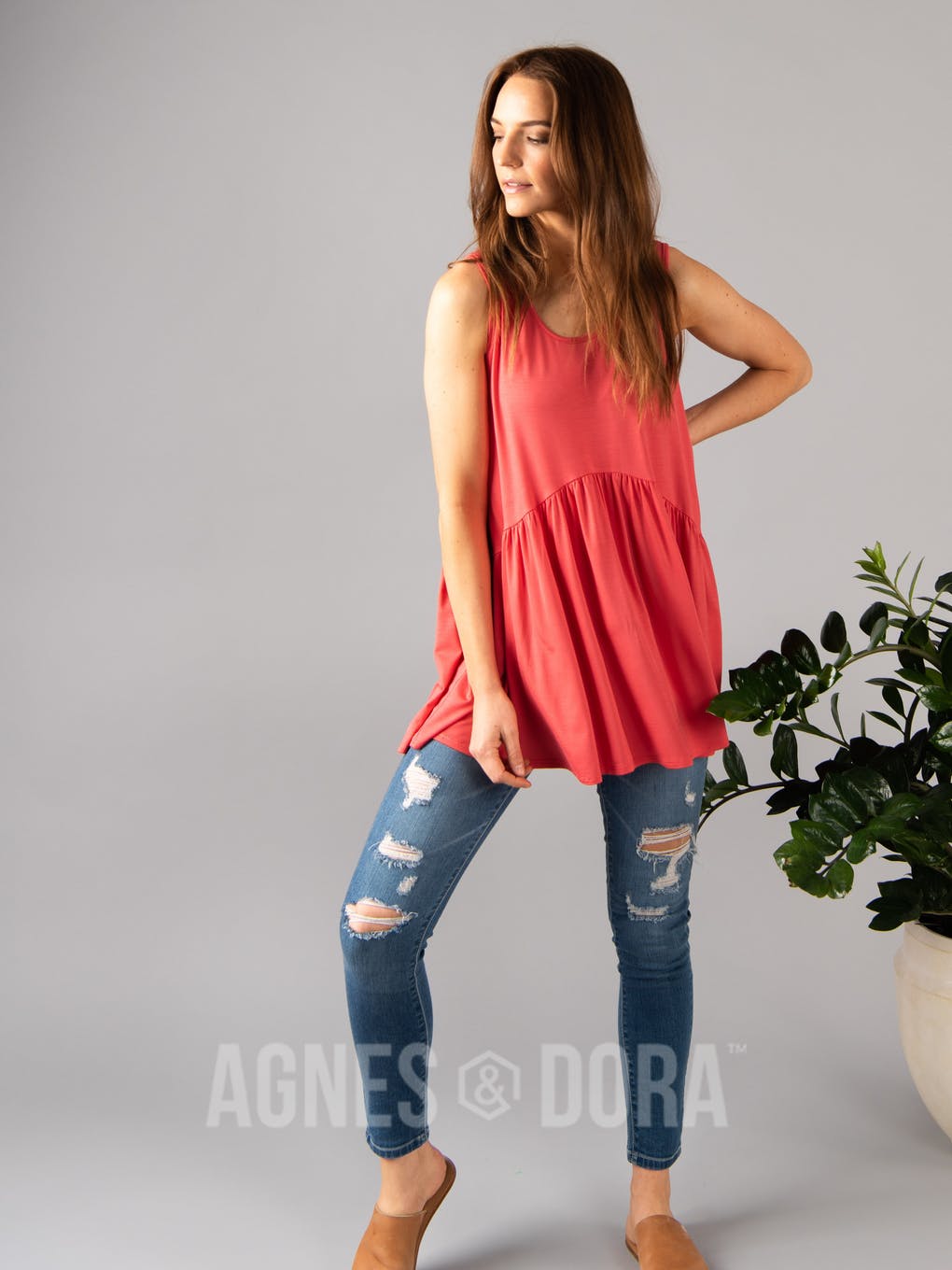 Sleeveless Muse Coral