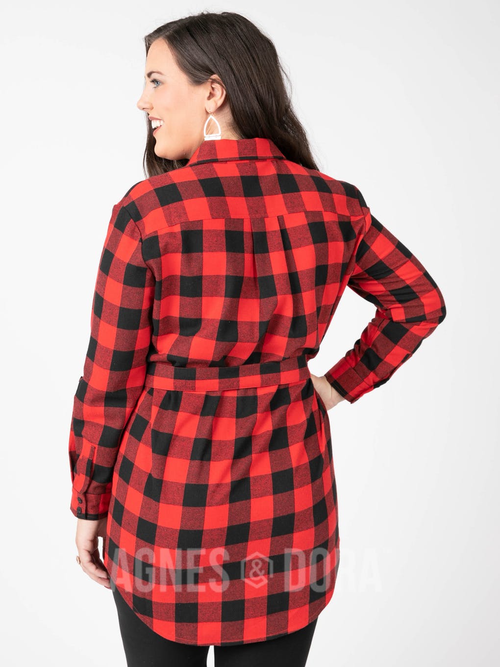 Flannel Tunic Buffalo Check - Red/Black