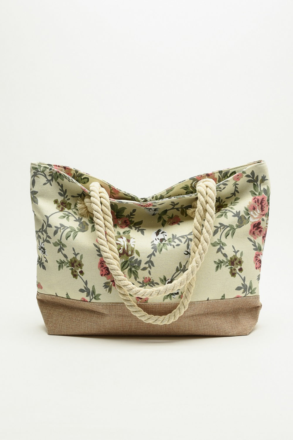 Justin Taylor Floral Rope Handle Tote
