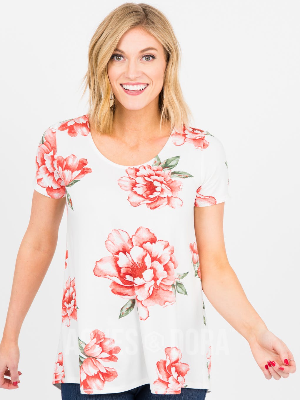 Everyday Tee Ivory/Sienna Floral
