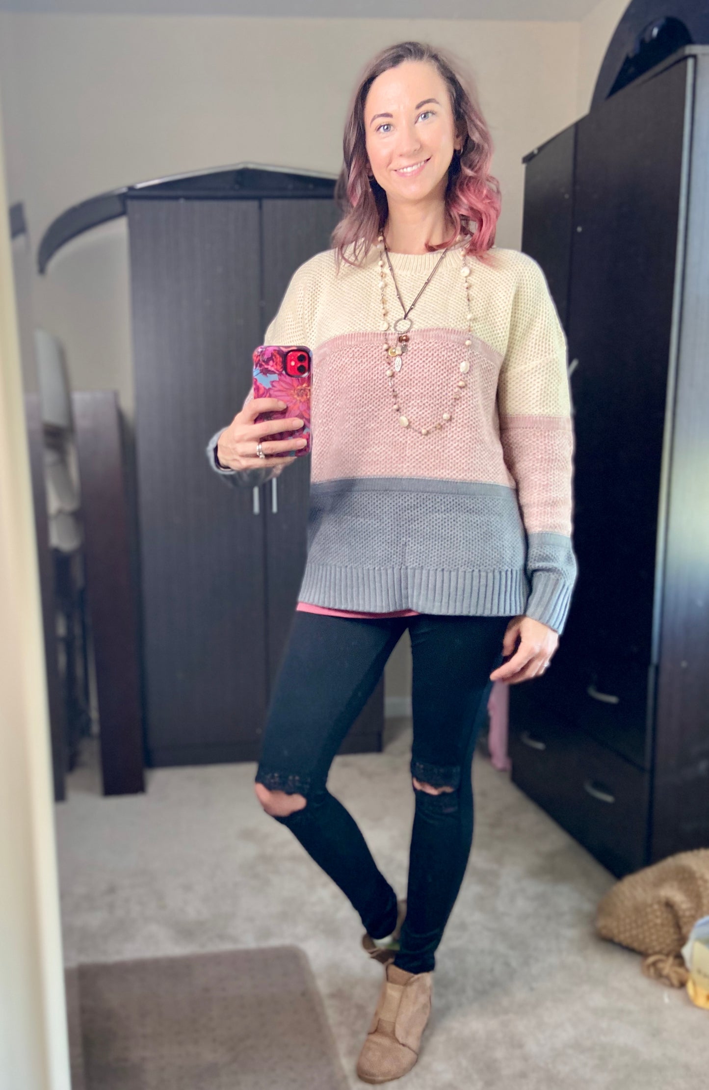 Color Block Cozy Sweater