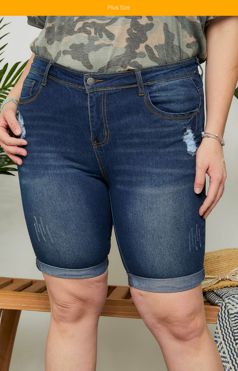 Casual Denim Bermuda Shorts Plus Size ( S-L also available!!)