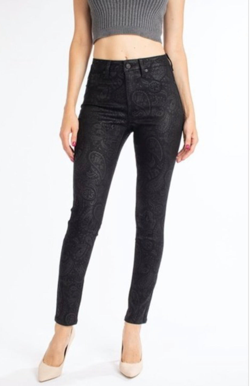 KanCan Paisley Design High Rise Skinny Jeans