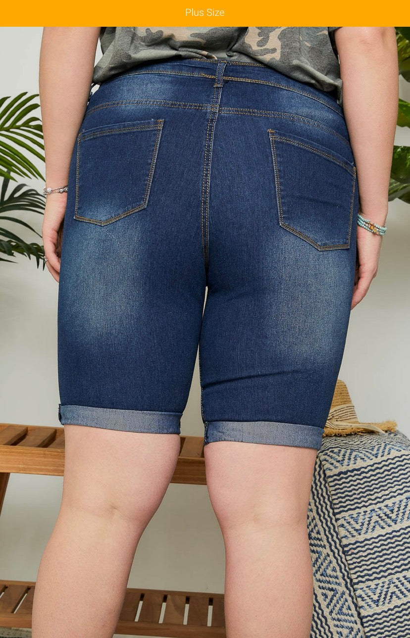 Casual Denim Bermuda Shorts Plus Size ( S-L also available!!)