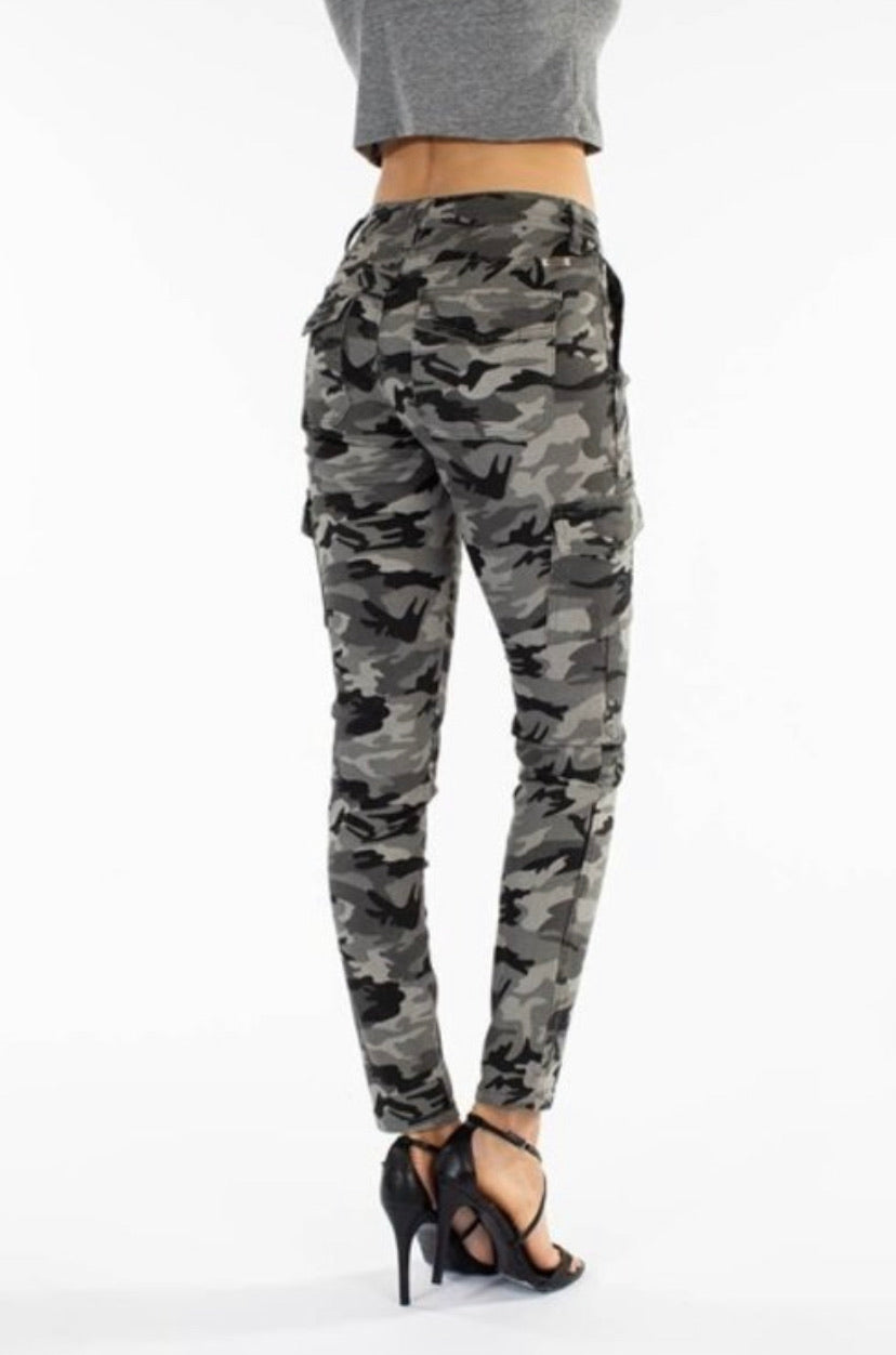 KanCan Denim Camouflage Cargo Pants