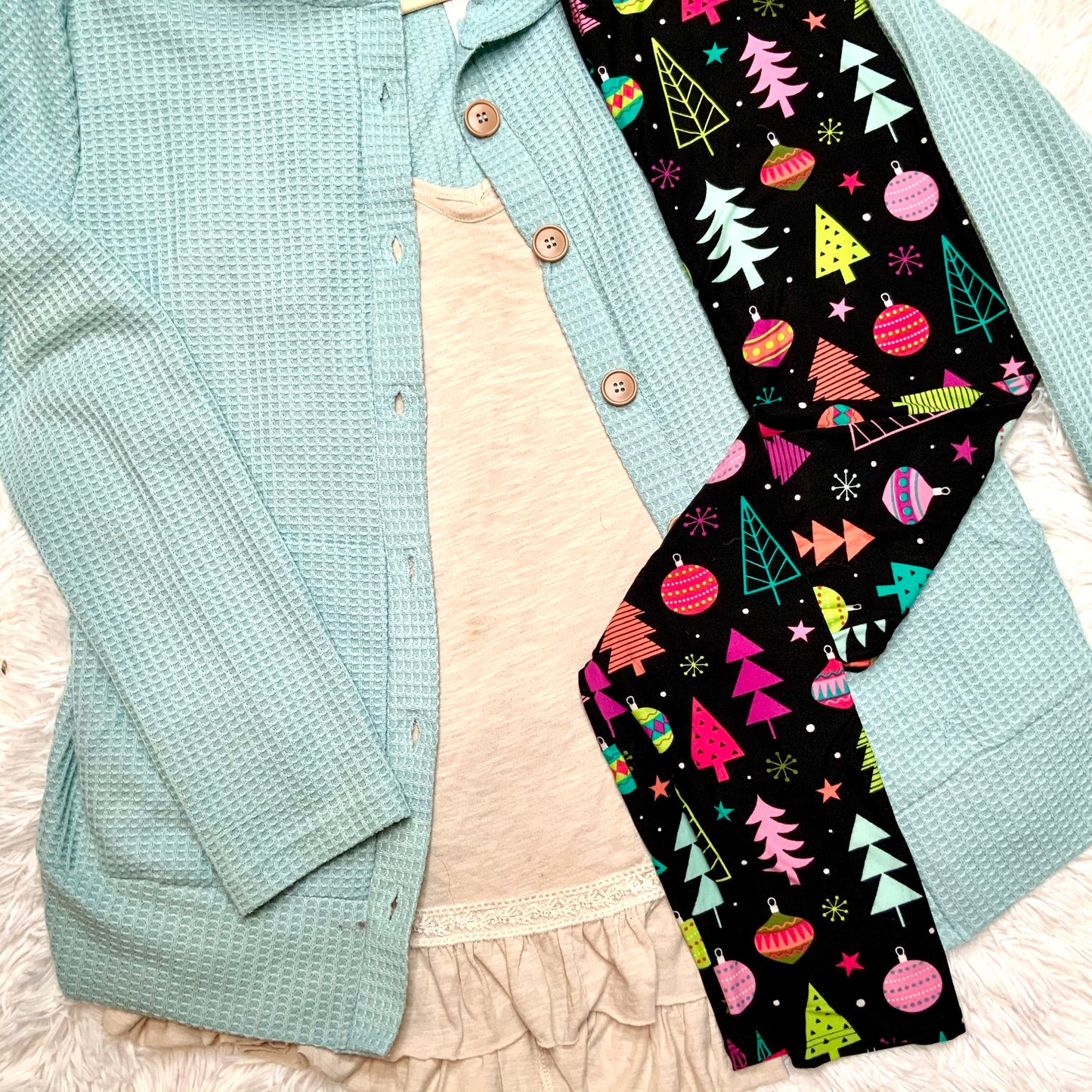 Colorful Trees Buttery Soft Holiday Legging OS and Plus