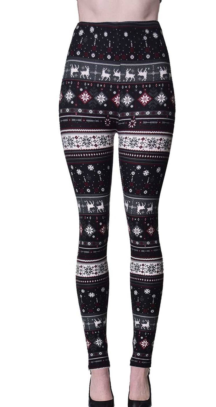 Fair Isle Buttery Soft Holiday Legging OS and Plus