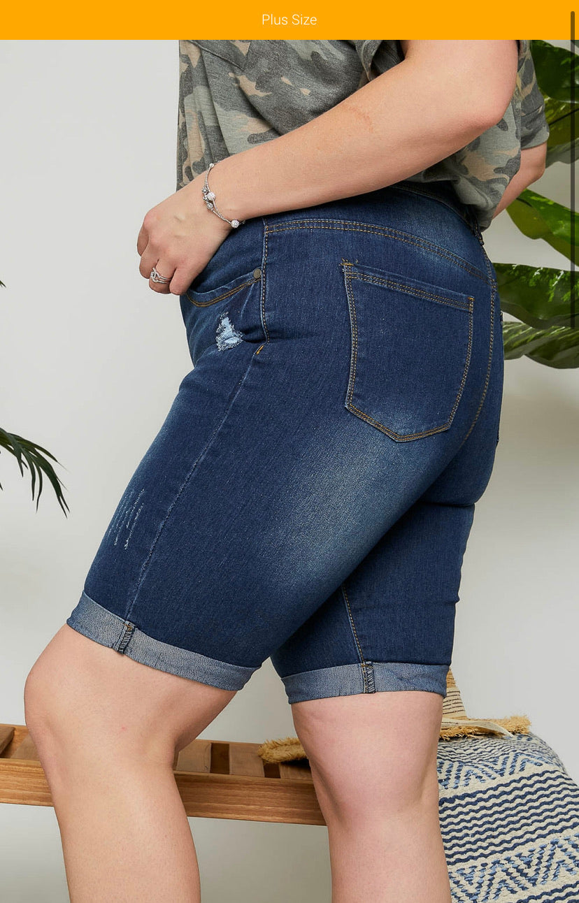 Casual Denim Bermuda Shorts Plus Size ( S-L also available!!)