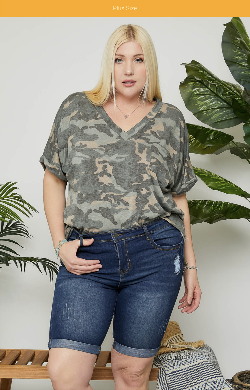 Casual Denim Bermuda Shorts Plus Size ( S-L also available!!)