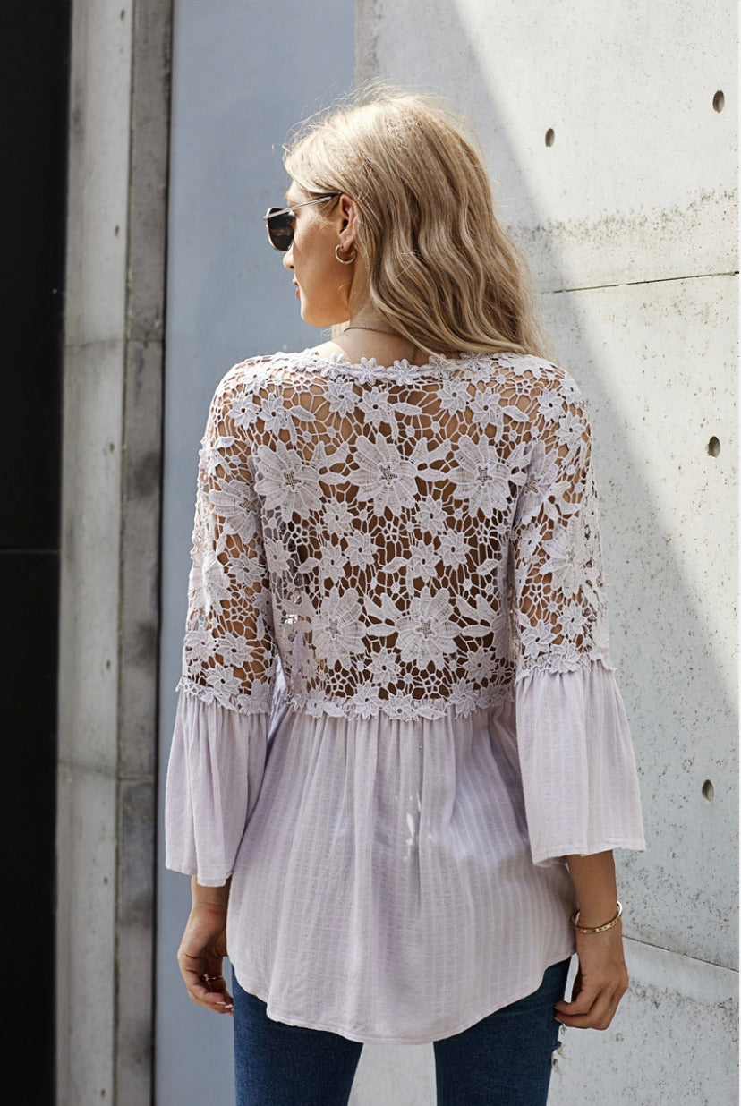 Crochet Lace Botton Top