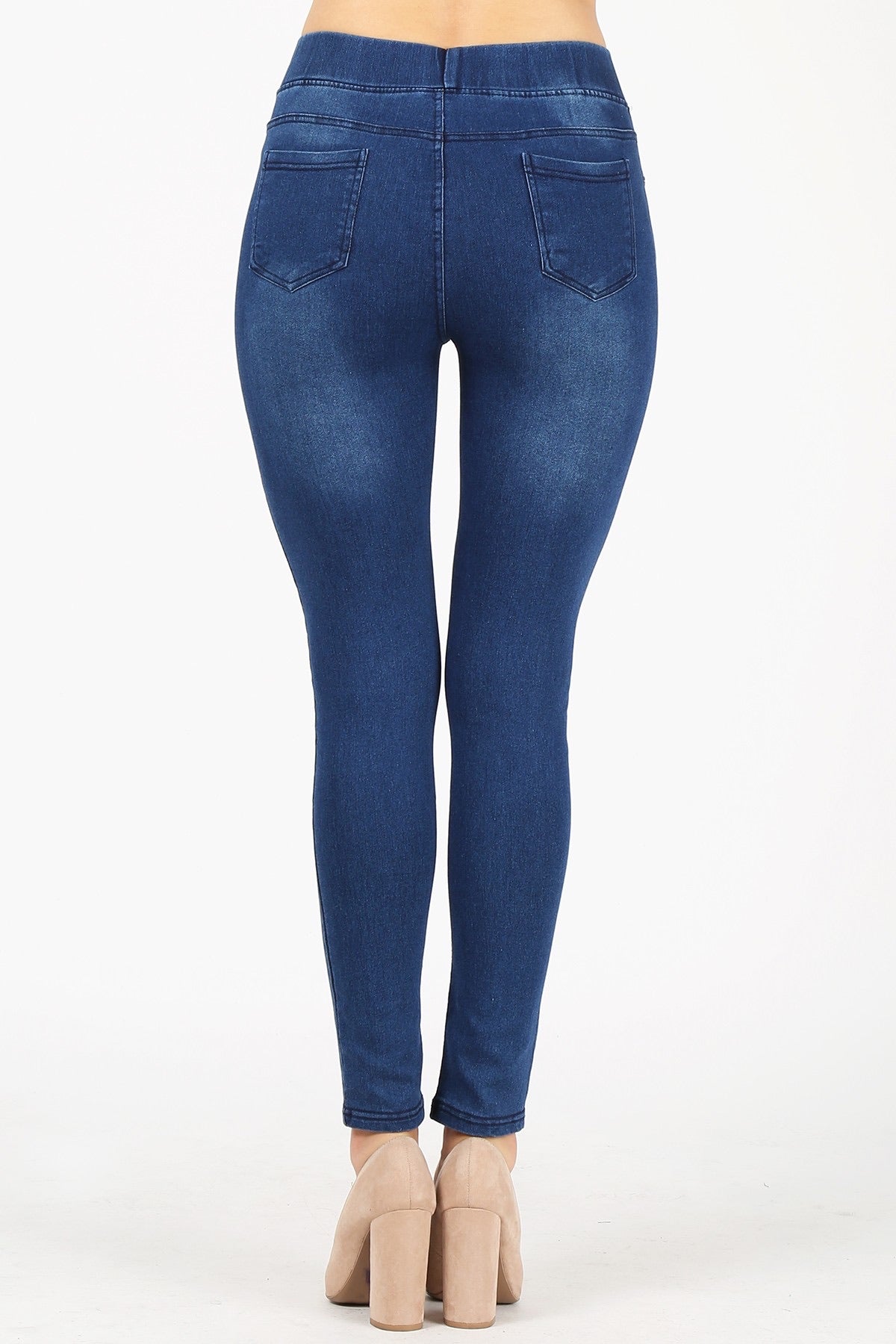 High Waist Distressed Stretch Denim Jeggings Jeans Pant