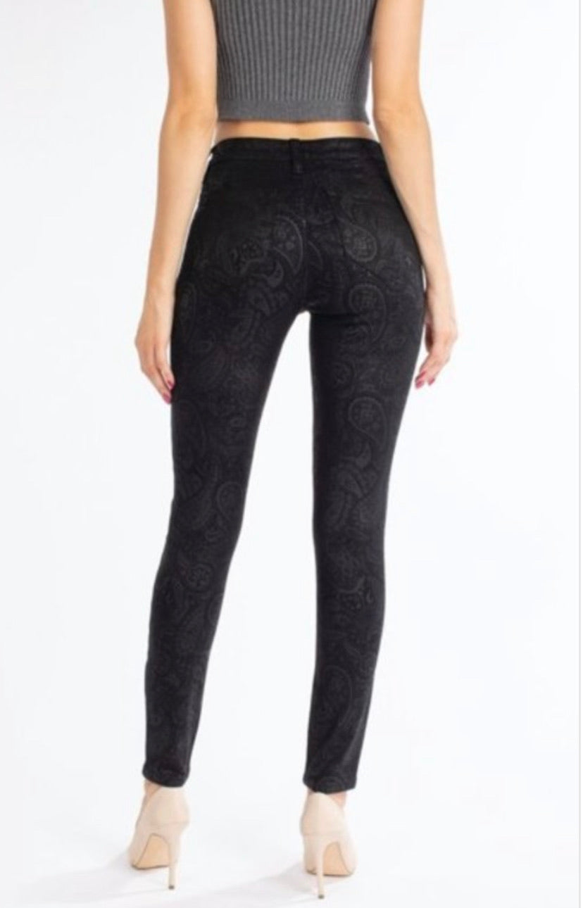 KanCan Paisley Design High Rise Skinny Jeans