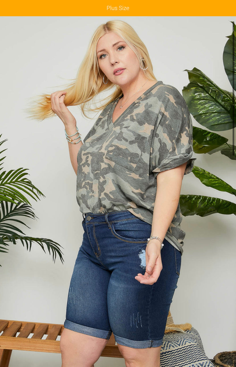 Casual Denim Bermuda Shorts Plus Size ( S-L also available!!)