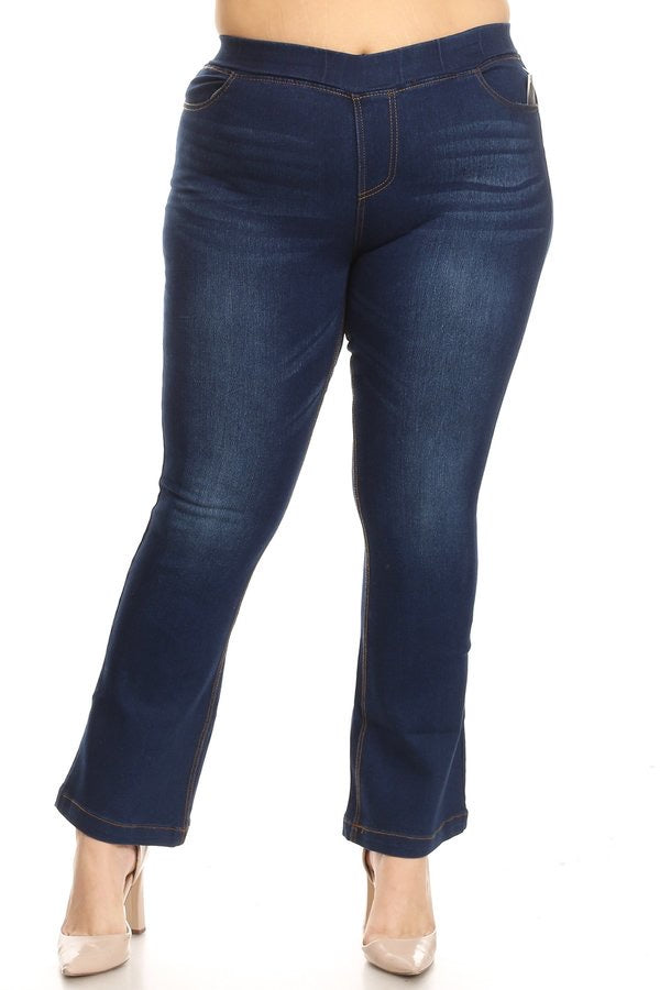 Boot Cut Jegging Dark Denim Plus