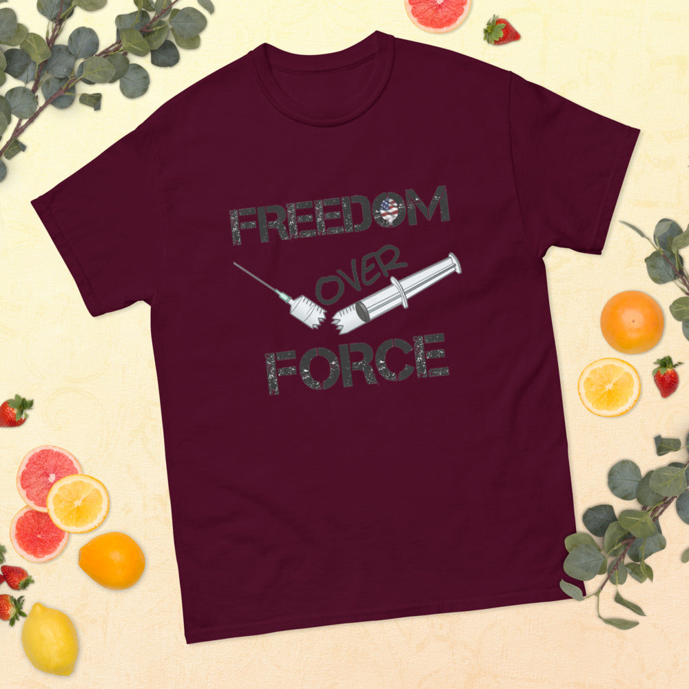 Freedom Over Force Men's heavyweight tee