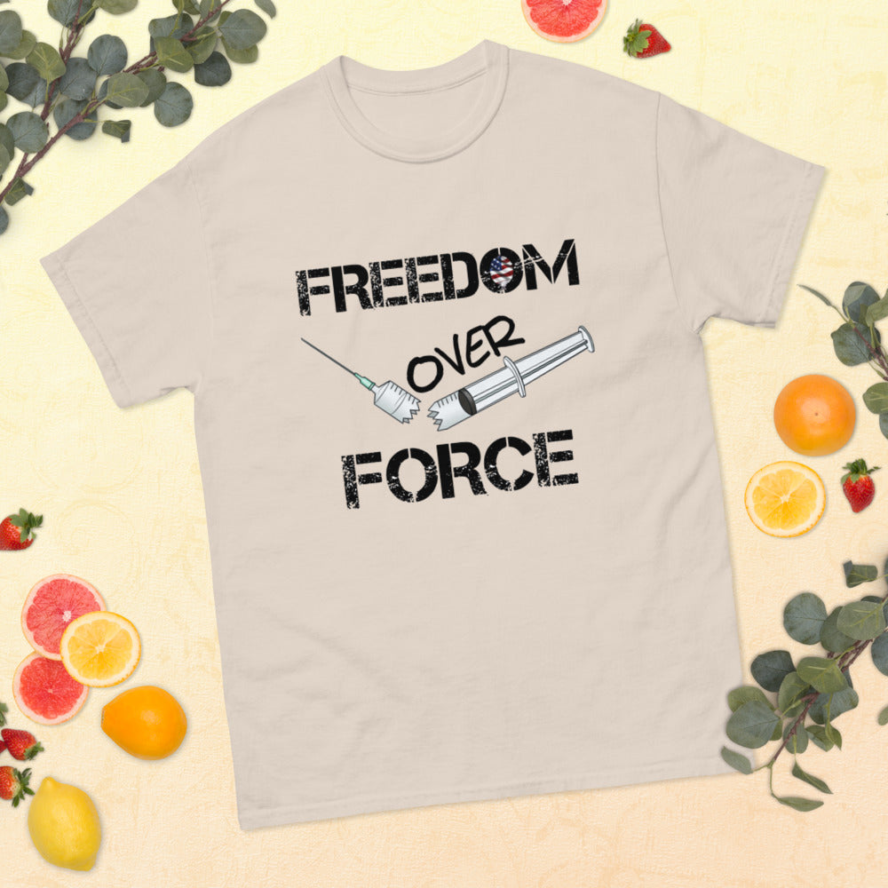 Freedom Over Force Men's heavyweight tee