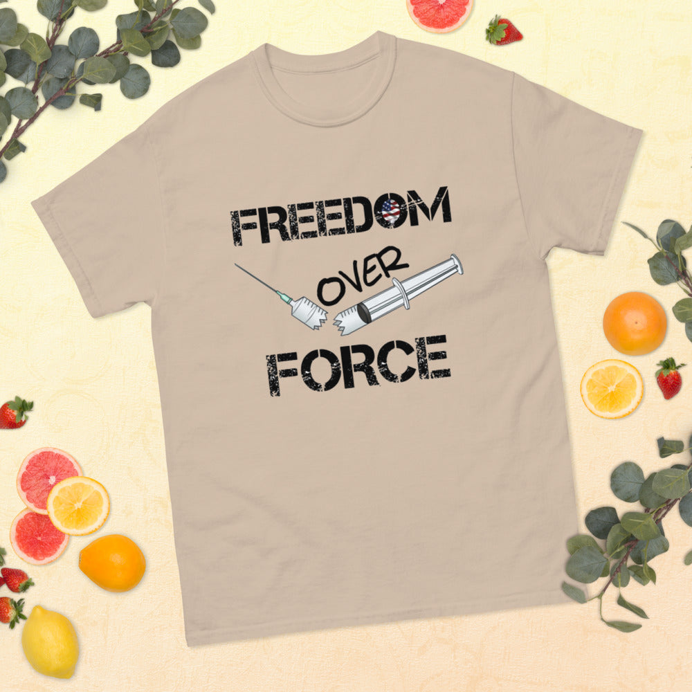 Freedom Over Force Men's heavyweight tee