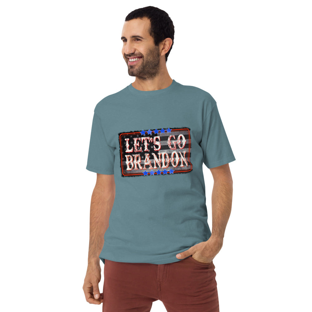Let’s Go Brandon Men’s premium heavyweight tee