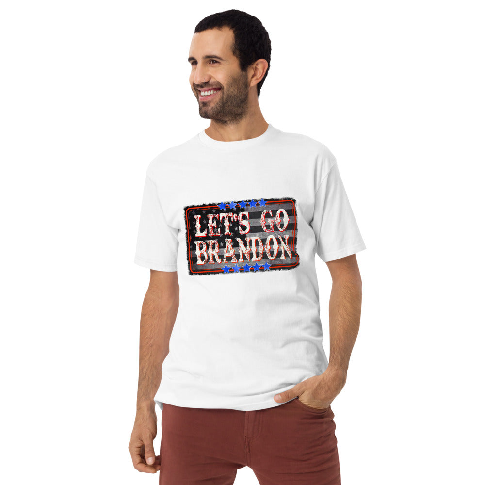 Let’s Go Brandon Men’s premium heavyweight tee