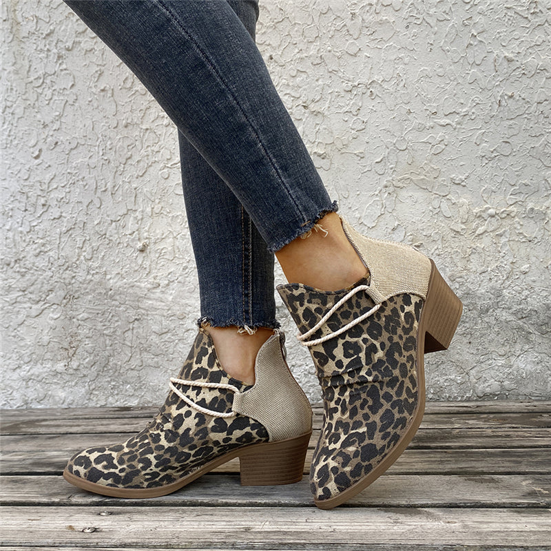 Chic Ankle Boots Leopard Boot