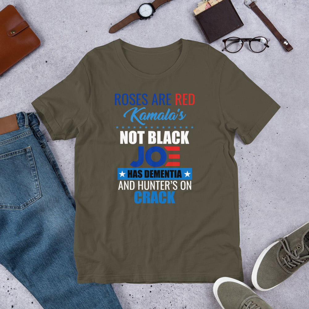 Roses are Red Kamala’s Not Black Short-Sleeve Unisex T-Shirt