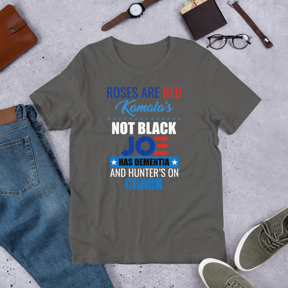 Roses are Red Kamala’s Not Black Short-Sleeve Unisex T-Shirt