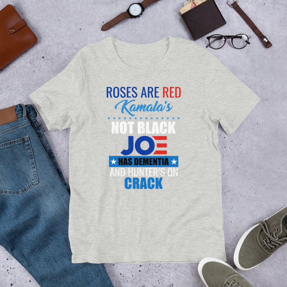 Roses are Red Kamala’s Not Black Short-Sleeve Unisex T-Shirt
