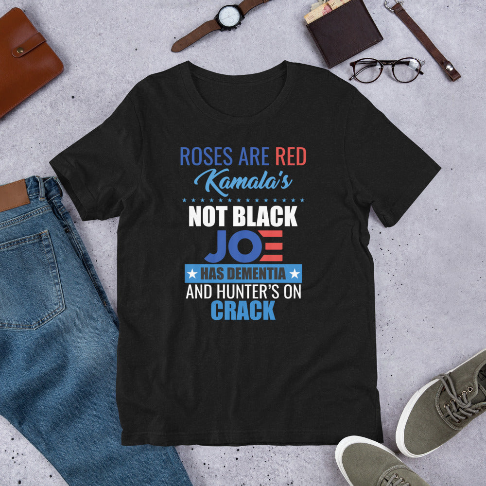 Roses are Red Kamala’s Not Black Short-Sleeve Unisex T-Shirt