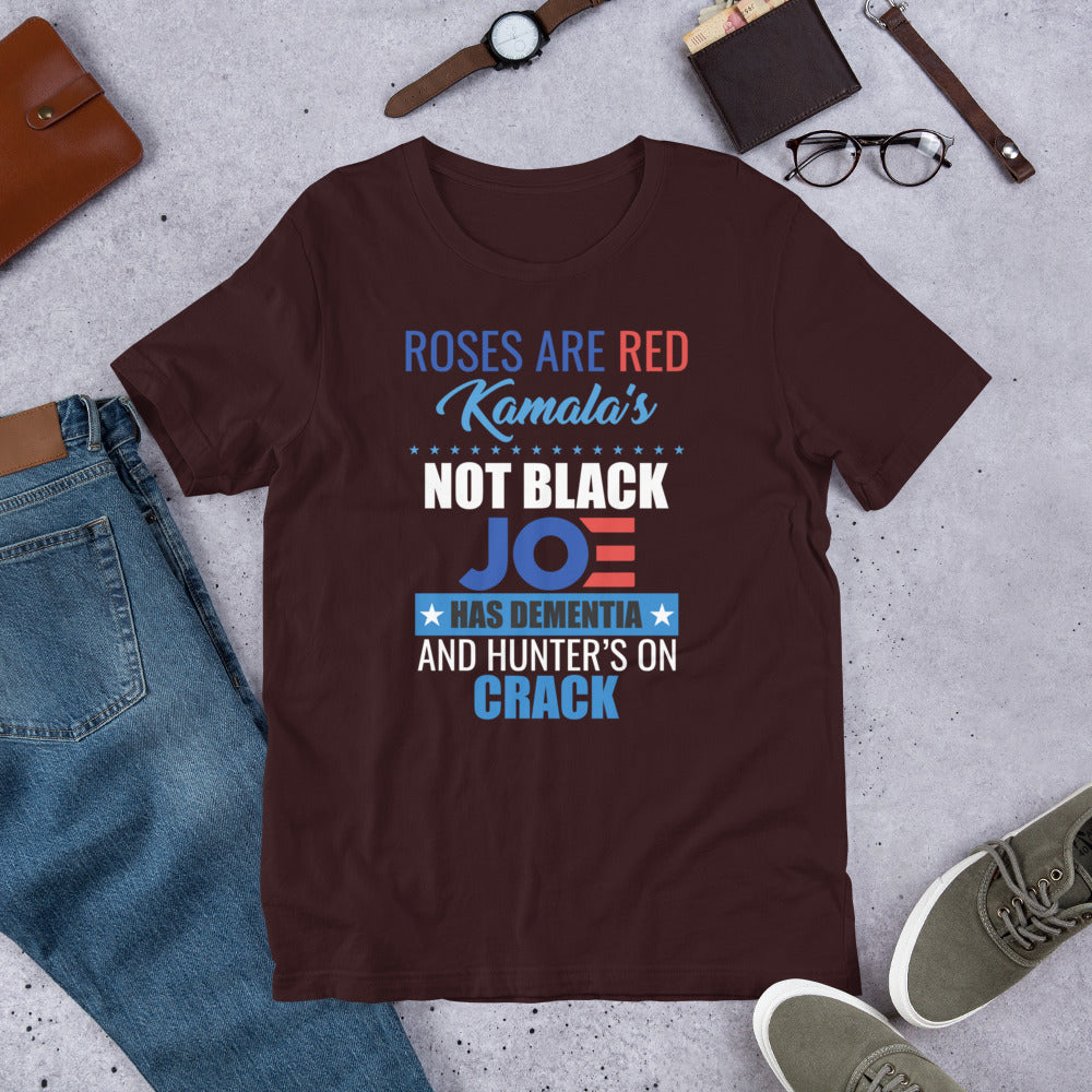 Roses are Red Kamala’s Not Black Short-Sleeve Unisex T-Shirt