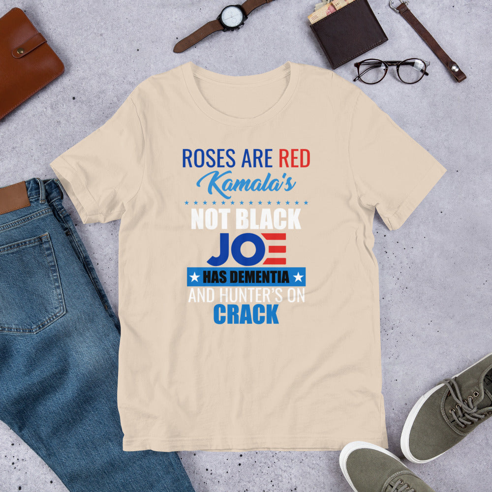 Roses are Red Kamala’s Not Black Short-Sleeve Unisex T-Shirt
