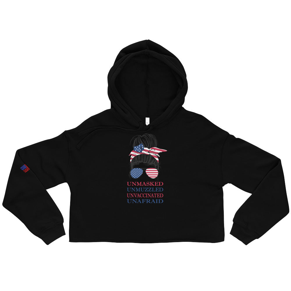 Unmasked Womens Crop Hoodie