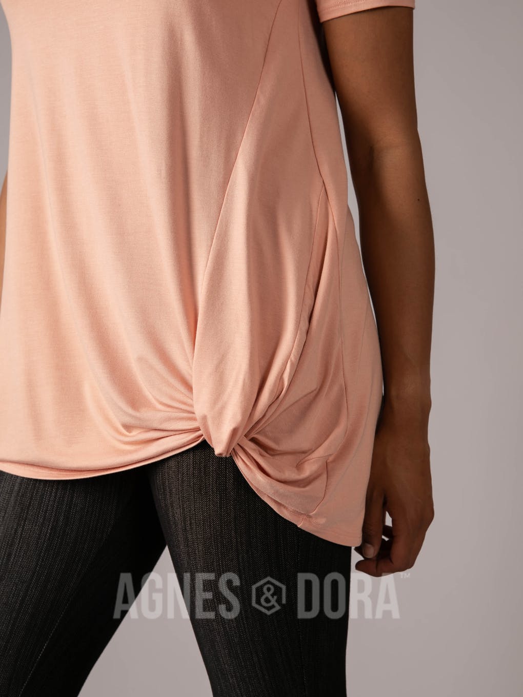 Side Knot Tunic Half Sleeve Canyon Rose