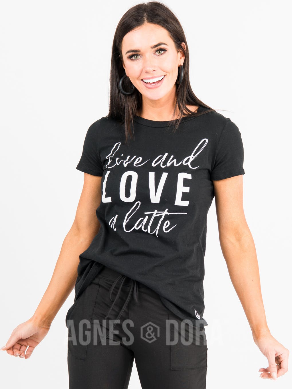Graphic Tee Live and Love a Latte