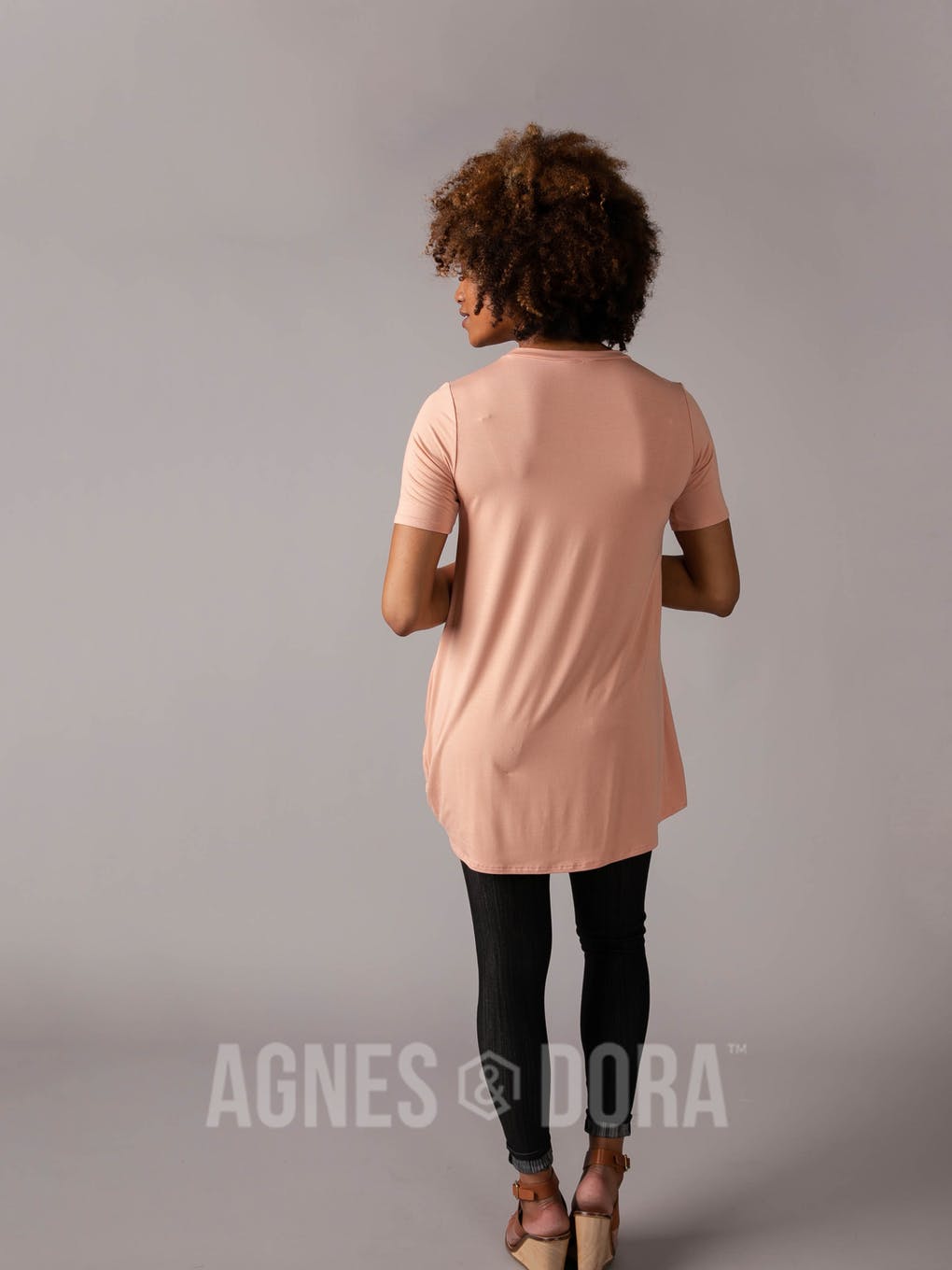 Side Knot Tunic Half Sleeve Canyon Rose