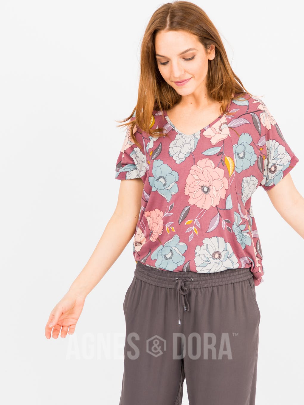 Love Top Mauve Floral