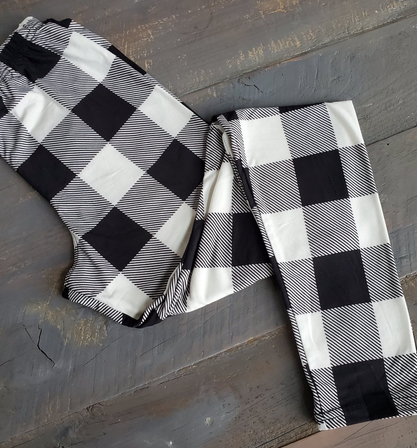 Leggings Buffalo Plaid Black and White