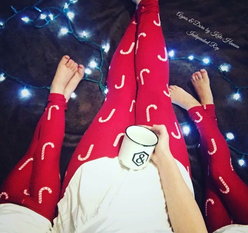Holiday Red Candy Cane Leggings