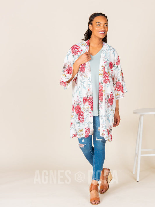 Kimono Ivory Floral