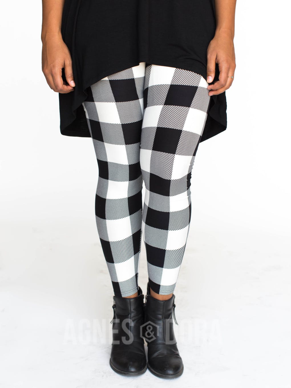 Leggings Buffalo Plaid Black and White