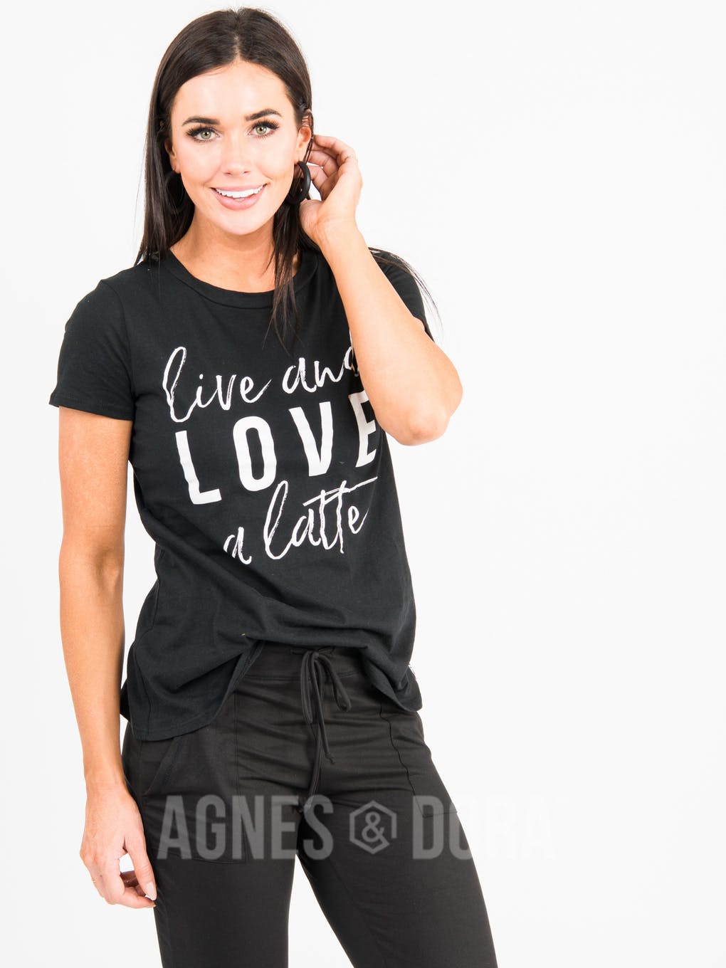 Graphic Tee Live and Love a Latte