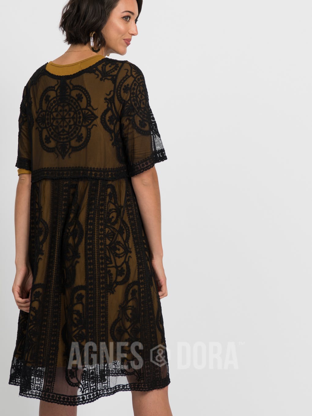 Vintage Lace Duster Black
